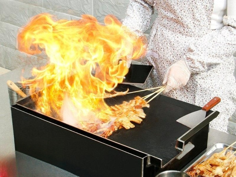 사각철판 무쇠 삼겹살 구이 고기 철판요리 불판 캠핑사각그리들 아웃도어 대형 업소용 - 상세 이미지 3