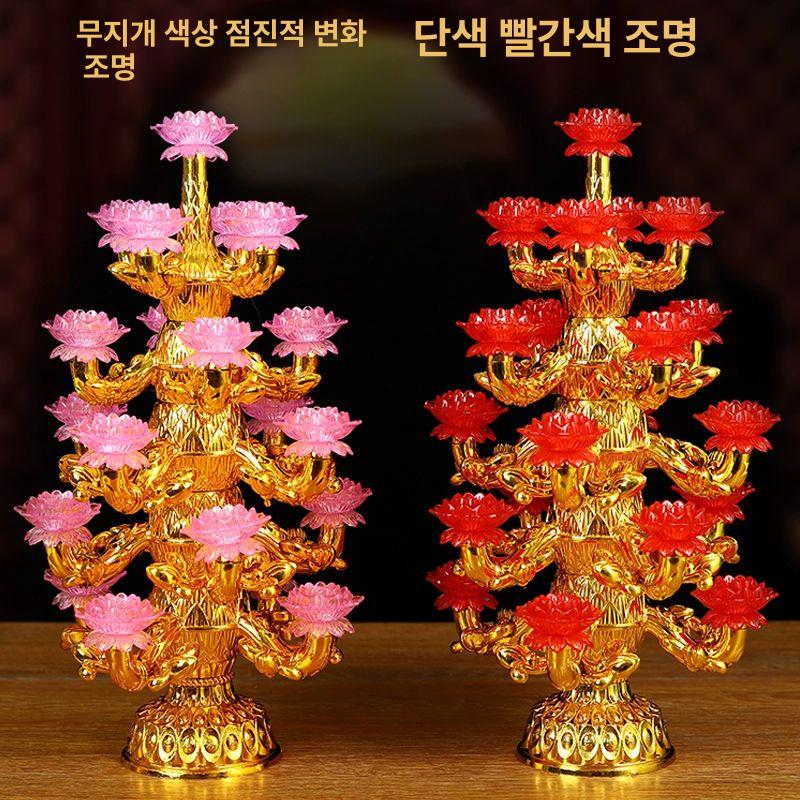 인등 축제 불교 공단등 전선 연등 램프 미니 연꽃잎 법당 배터리 행사 만월등 소원등 - 상세 이미지 5