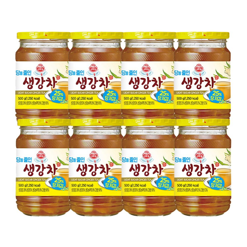 오뚜기 LIGHT&JOY 당을줄인 생강차 500g, 8개 - 상품 이미지