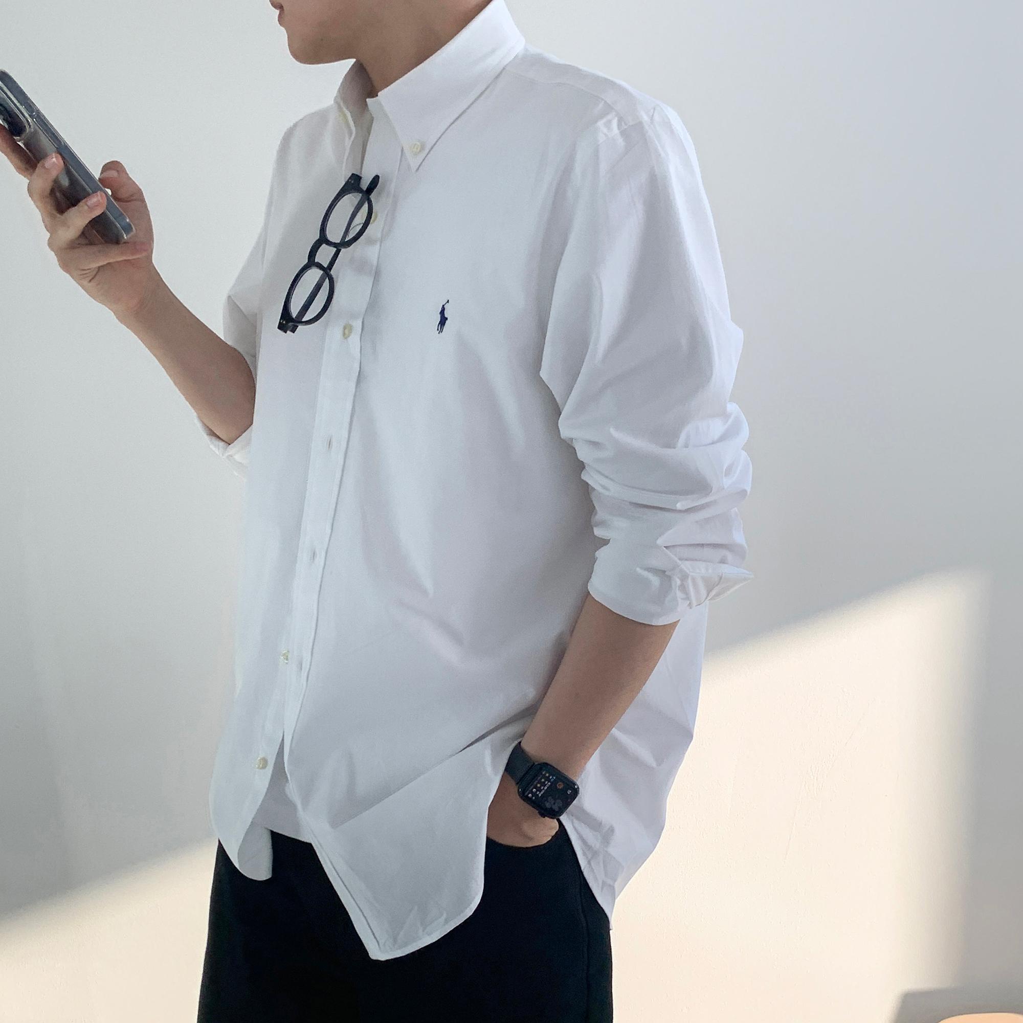 폴로 남성 셔츠 랄프로렌 스트레치 포플린 남방 - 상세 이미지 2