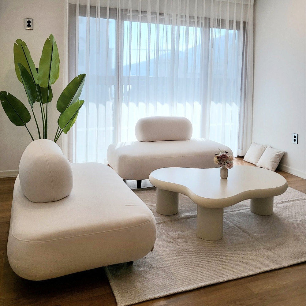 [행사] 케이하우스홀드 클라우드 에스 2인 패브릭 소파 모듈 구름 조약돌 쇼파