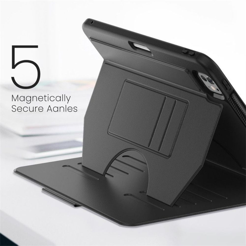 아이패드 에어 M4 보호 케이스 가죽 클램쉘 충격 방지 13인치 슬림 커버 - 상세 이미지 4