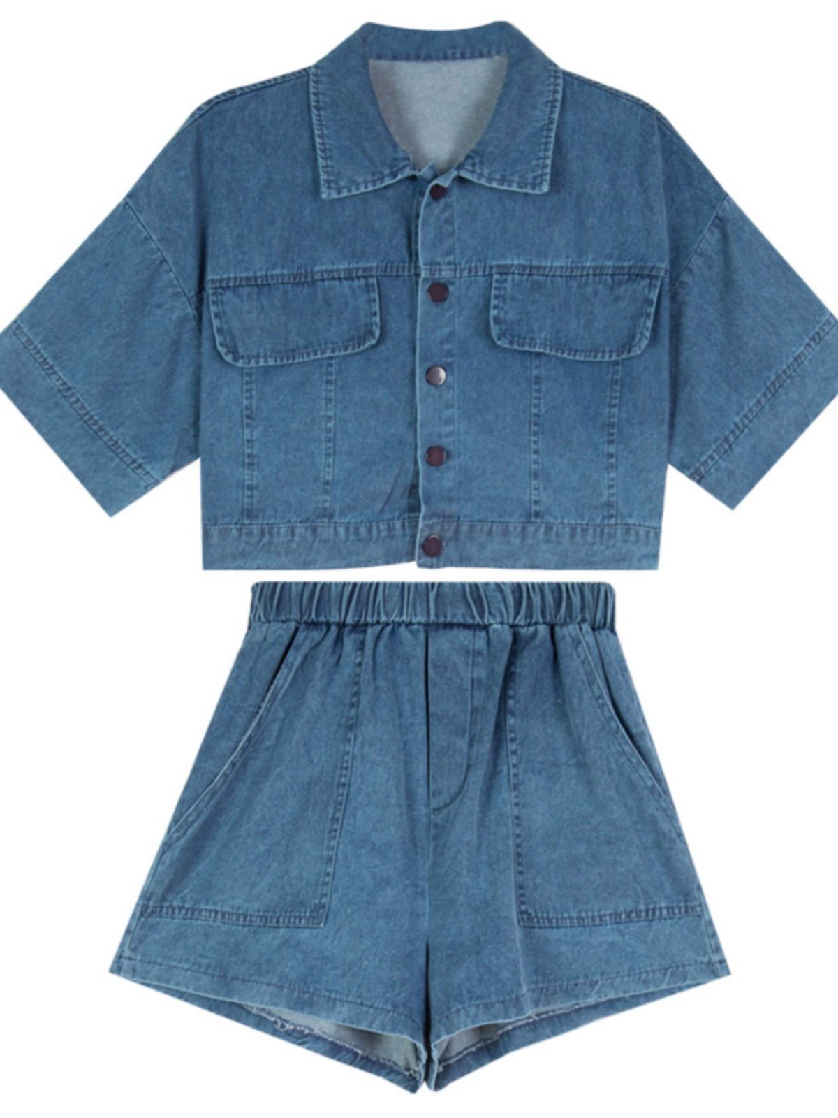 봄 데님 청세트 투피스 생지 - 상세 이미지 5