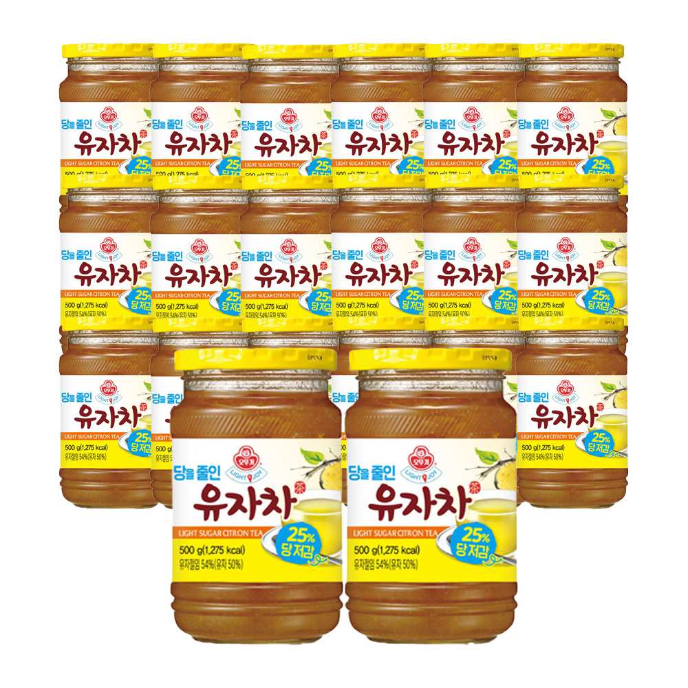 오뚜기 LIGHT&JOY 당을줄인 유자차 500g, 20개 - 상품 이미지