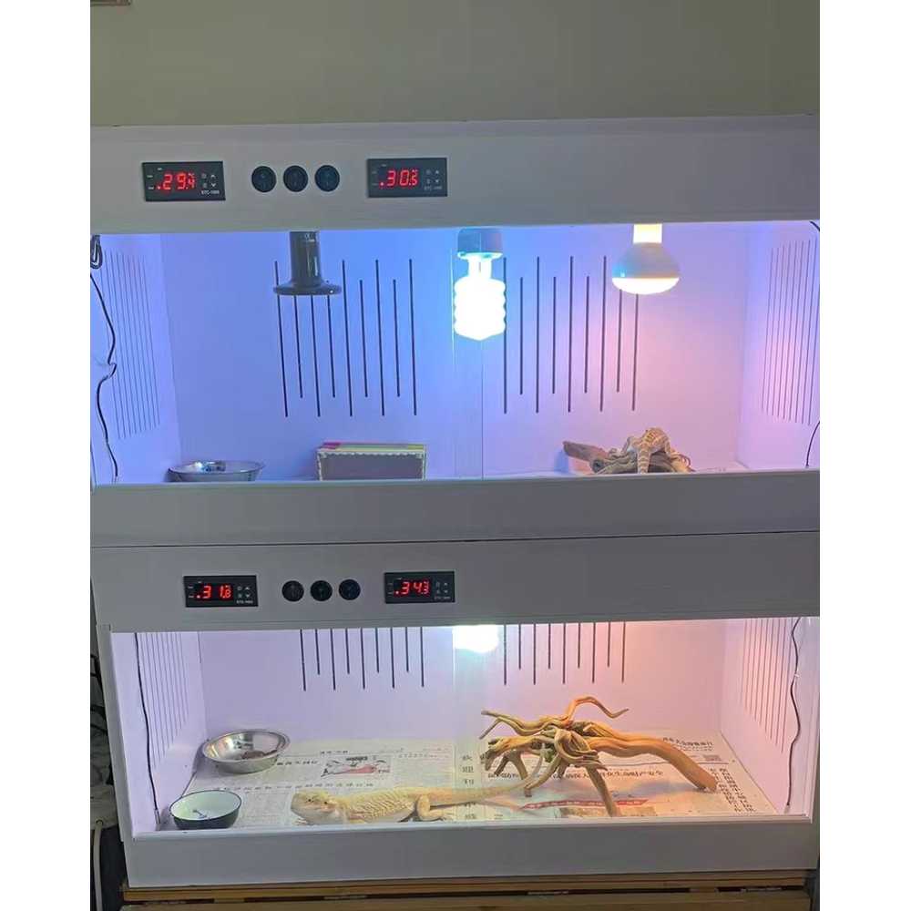 파충류 사육장 인큐베이터 케이지 도마뱀 온도조절 집 60x40x40 - 상세 이미지 3