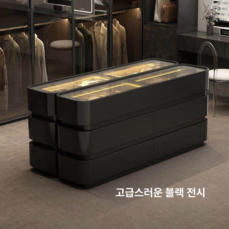 드레스룸 아일랜드장 디스플레이장 시계 의류수납장 진열장 크림화이트 주얼리 - 상세 이미지 5