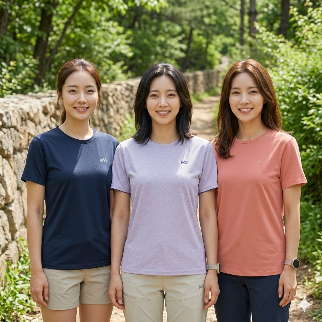 MILLET 밀레 여성 아웃도어 콜드엣지 항균 라운드 반팔티셔츠 - 상세 이미지 2