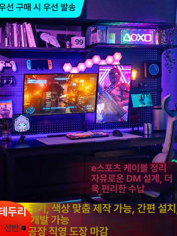 철제 타공판 스탠드 선반 구멍 걸이 보드 폴리싱 66x35x190 3개+페그보드 4개 - 상세 이미지 2