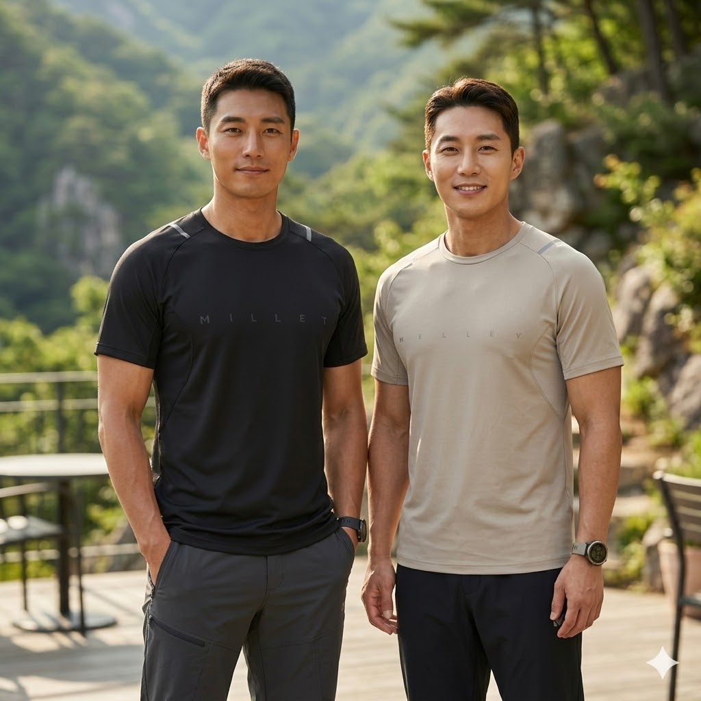 MILLET 밀레 남성 여름 아웃도어 스판 메쉬 통기성 등산 반팔티셔츠 - 상세 이미지 2