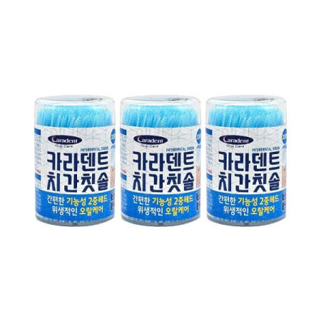 어금니칫솔 카라덴트 치간칫솔 300개입 x 3개세트