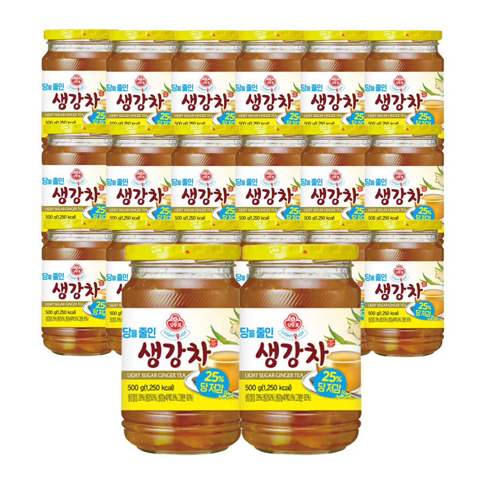 오뚜기 LIGHT&JOY 당을줄인 생강차 500g, 20개 - 상품 이미지