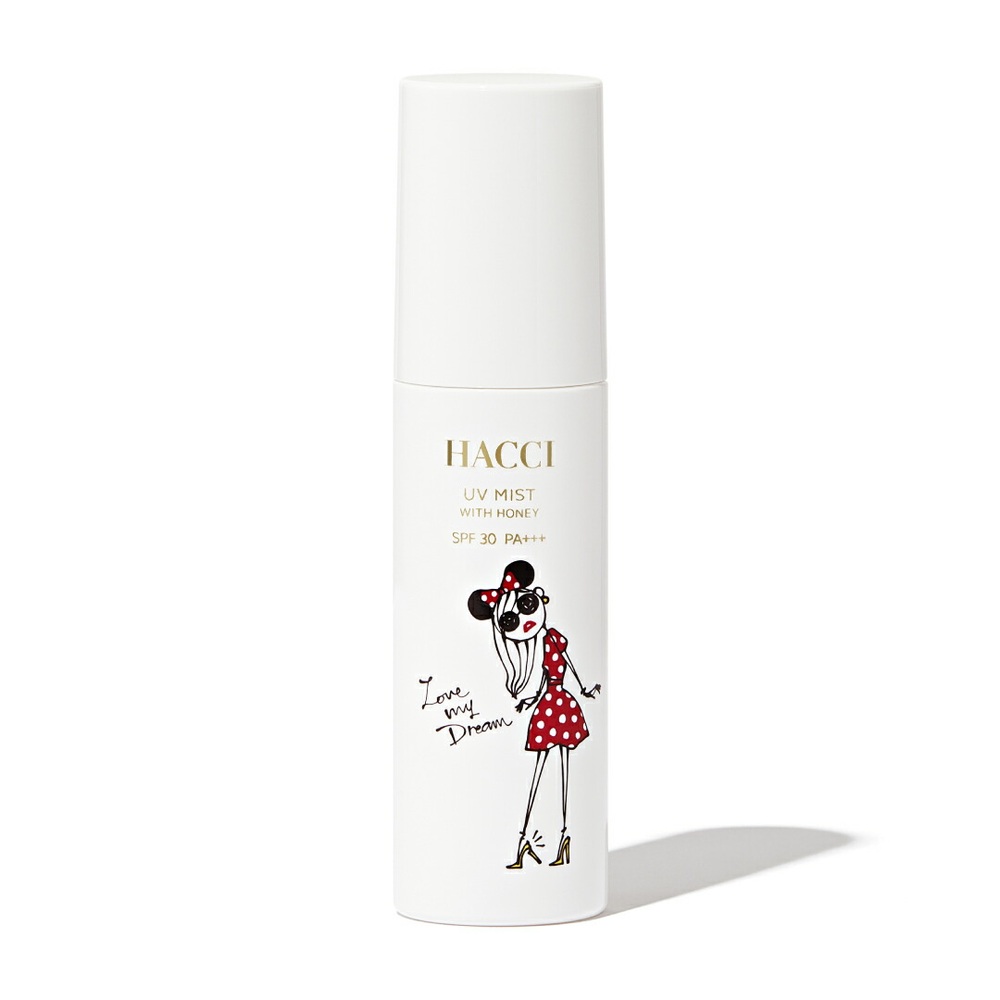 HACCI 해치 디즈니 UV 미스트 선스크린 자외선 차단제 위드 허니 일본 화장품 80ml - 상품 이미지