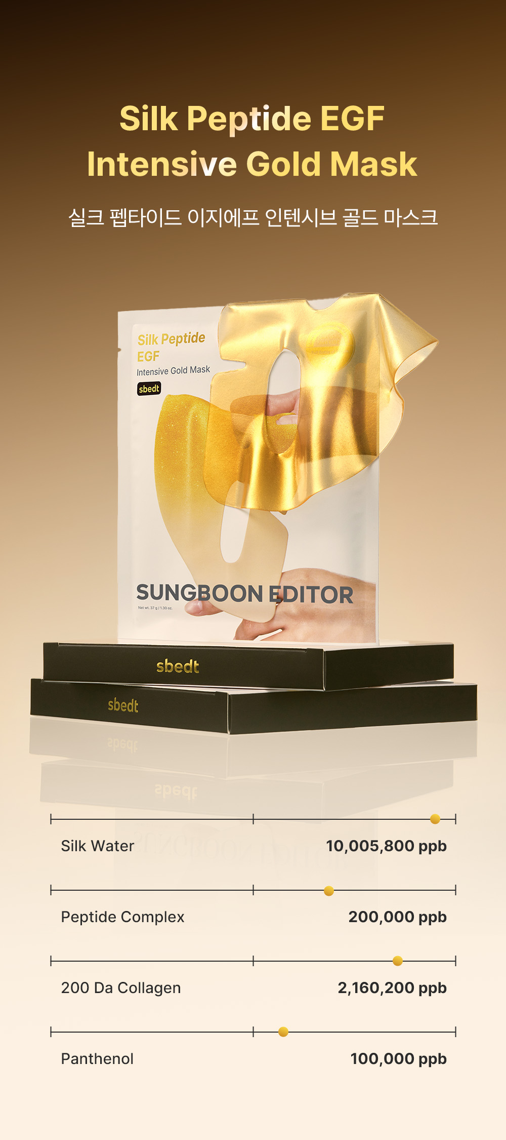 masque en tissu peptides de soie coréen