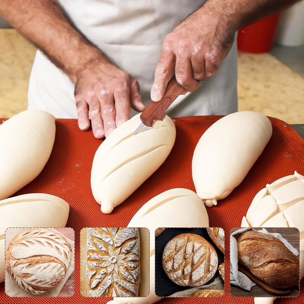 Uprichya Bread Lame 사워도우 스코어러 도구, 홈메이드 사워도우용 나이프 스코어러, 면도기 빵용 - 상세 이미지 2