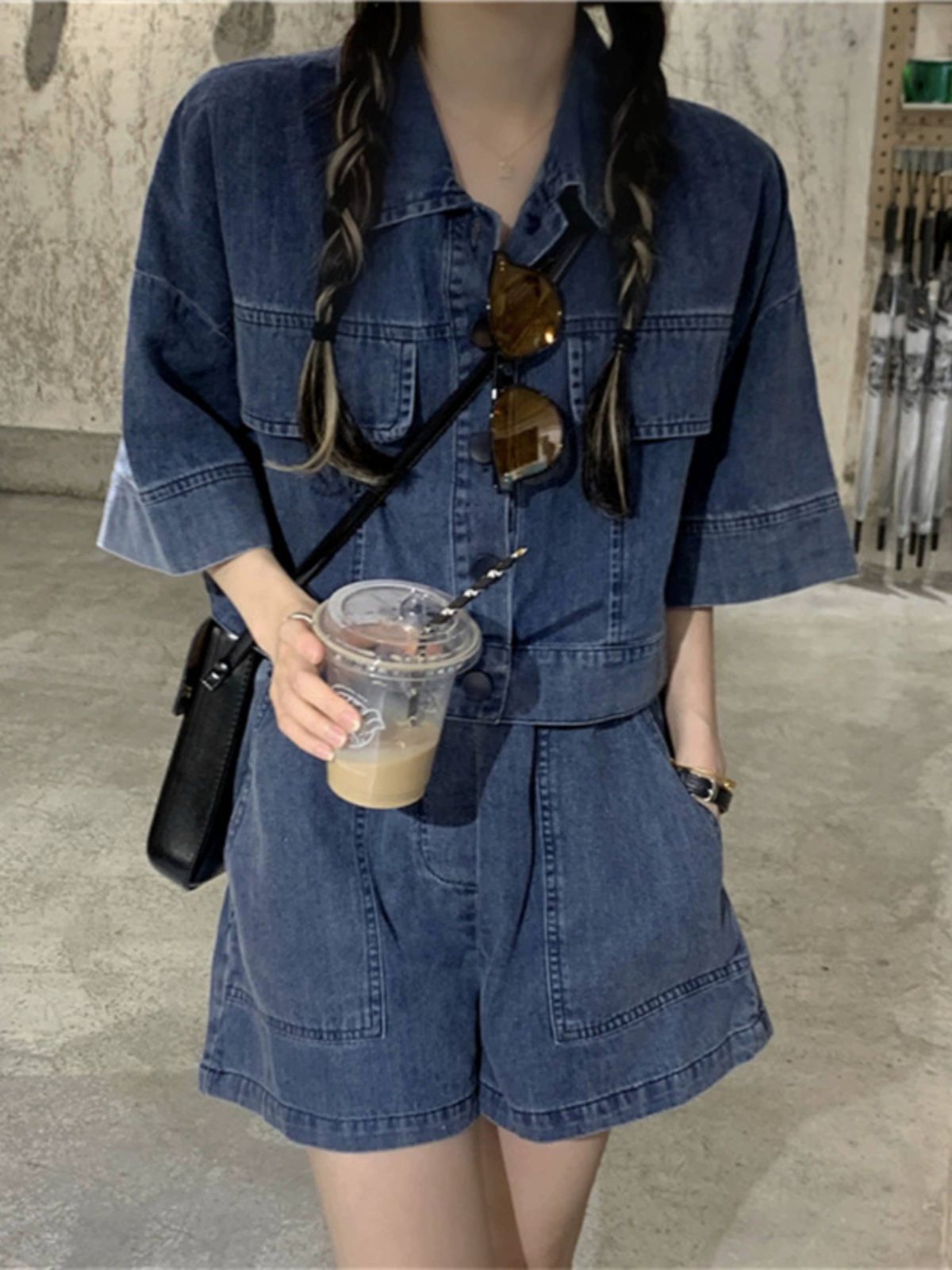 봄 데님 청세트 투피스 생지 - 상세 이미지 2