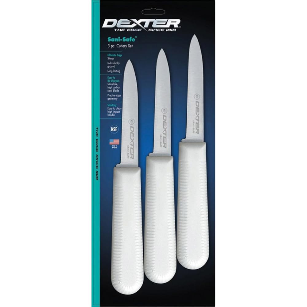 Dexter-Russell Sani-Safe 7.6cm(3 인치) 패링 나이프 채소를 화이트 과일 덱스스틸 방지 있는 및 벗기고 인증 껍질을 블레이드 조각하는 데 이상적, 내구성 - 상품 이미지