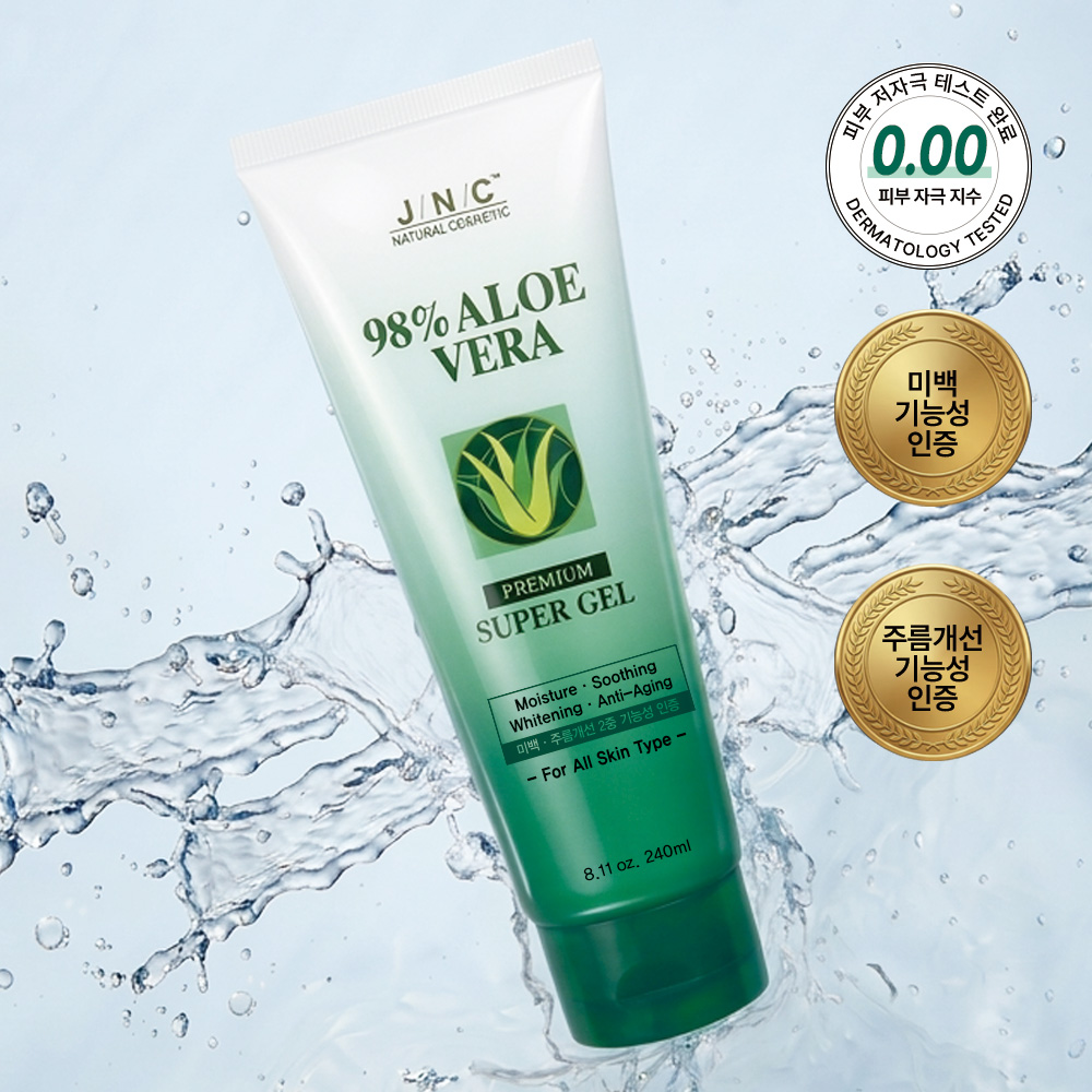 98% 알로에베라 프리미엄 슈퍼겔 진정수분젤 무자극 240ml, 1개 - 상세 이미지 3