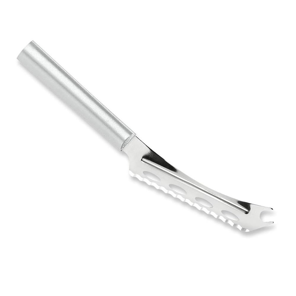 Rada Cutlery 치즈 나이프 (R139), 13.3cm(5.25인치) 실버 스틸 스테인리스 엔드, 핸들 리지드 톱니 포크 컷아웃과 블레이드, 1 Black - 상품 이미지