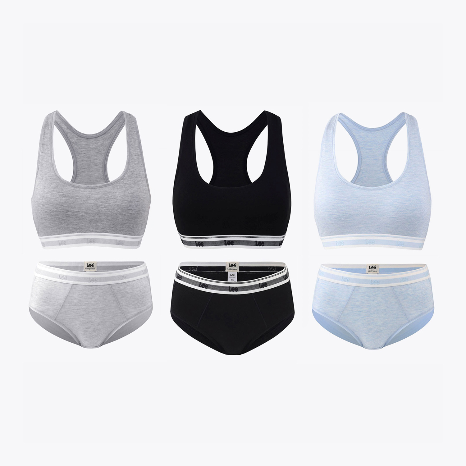 [리 바디웨어](세트)에센셜 소프트 터치 브라탑&헴 브리프 3Colors - 상세 이미지 5