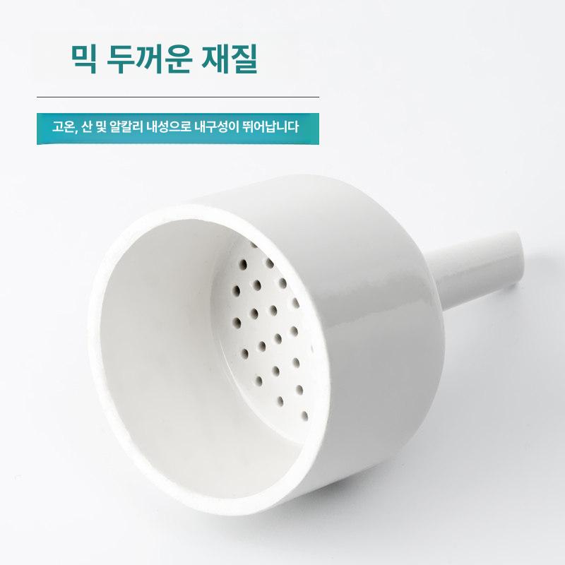 세라믹 깔때기 도자기 필터 실험실 장비 화학 부시형 깔때기 200mm 1개 - 상세 이미지 3