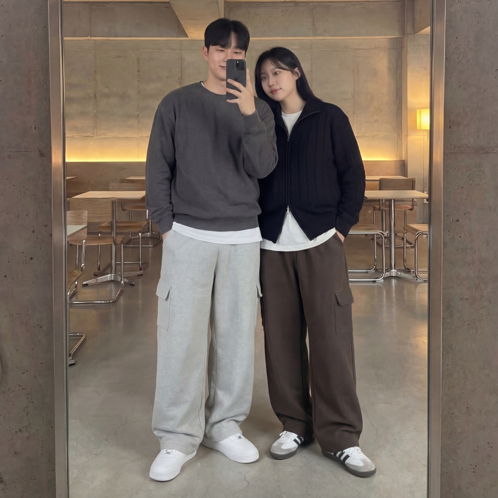 카고트레이닝팬츠 스웻팬츠 통큰바지 이미지 2