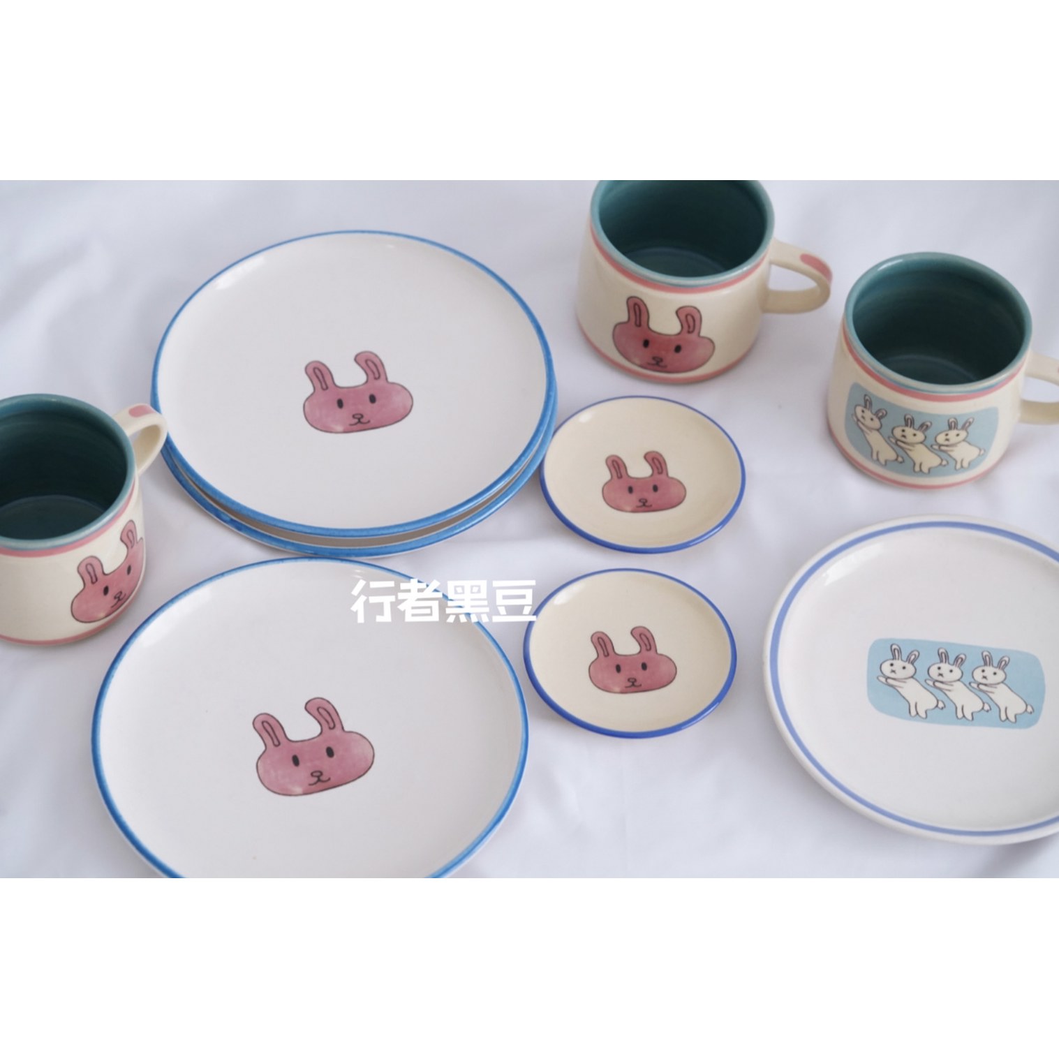 유쿠 토끼 W 33 바나나 핑크 접시 DAISAK 머그컵 래빗 9cm 다이삭컵 CAT 다이삭 33 핑크 토끼 접시 약 9cm - 상품 이미지