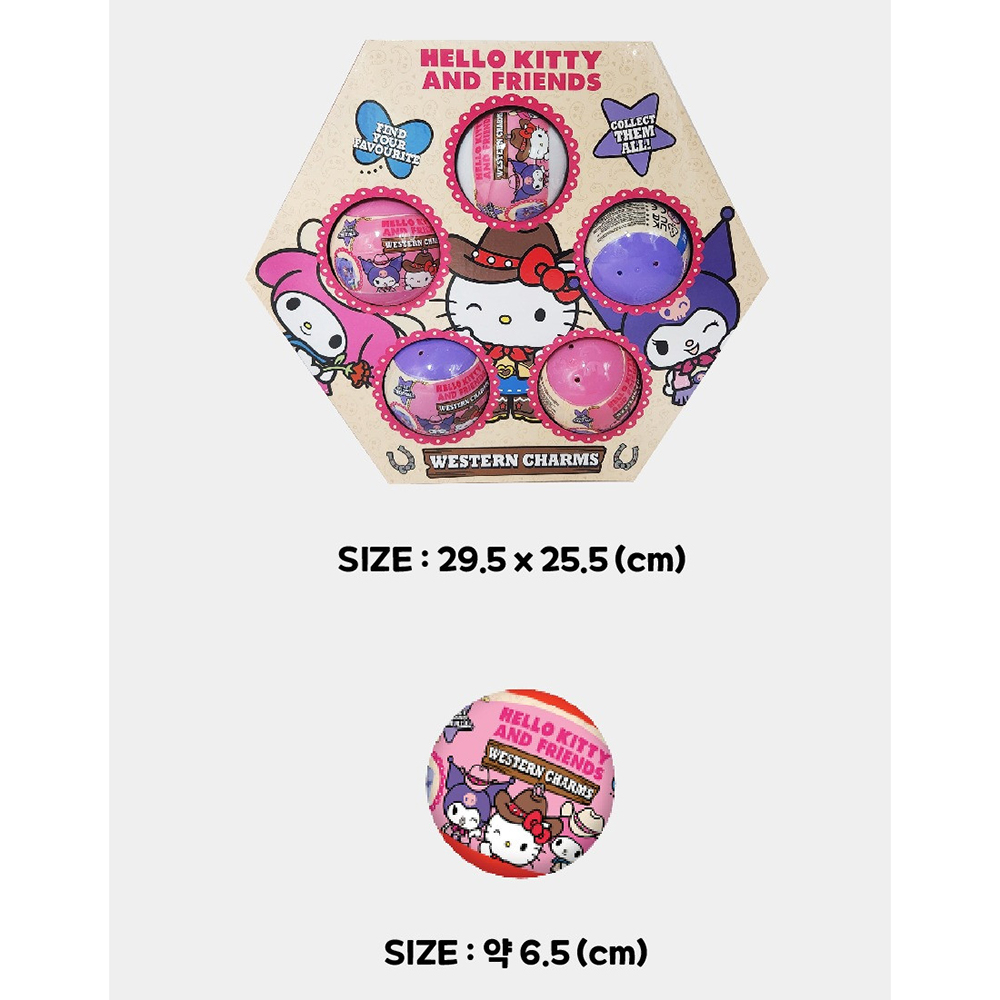 헬로키티 카우보이 다이아몬드팩 피규어 키링 열쇠고리 세트 캡슐 랜덤 장난감 선물 스티커세트 - 상세 이미지 4