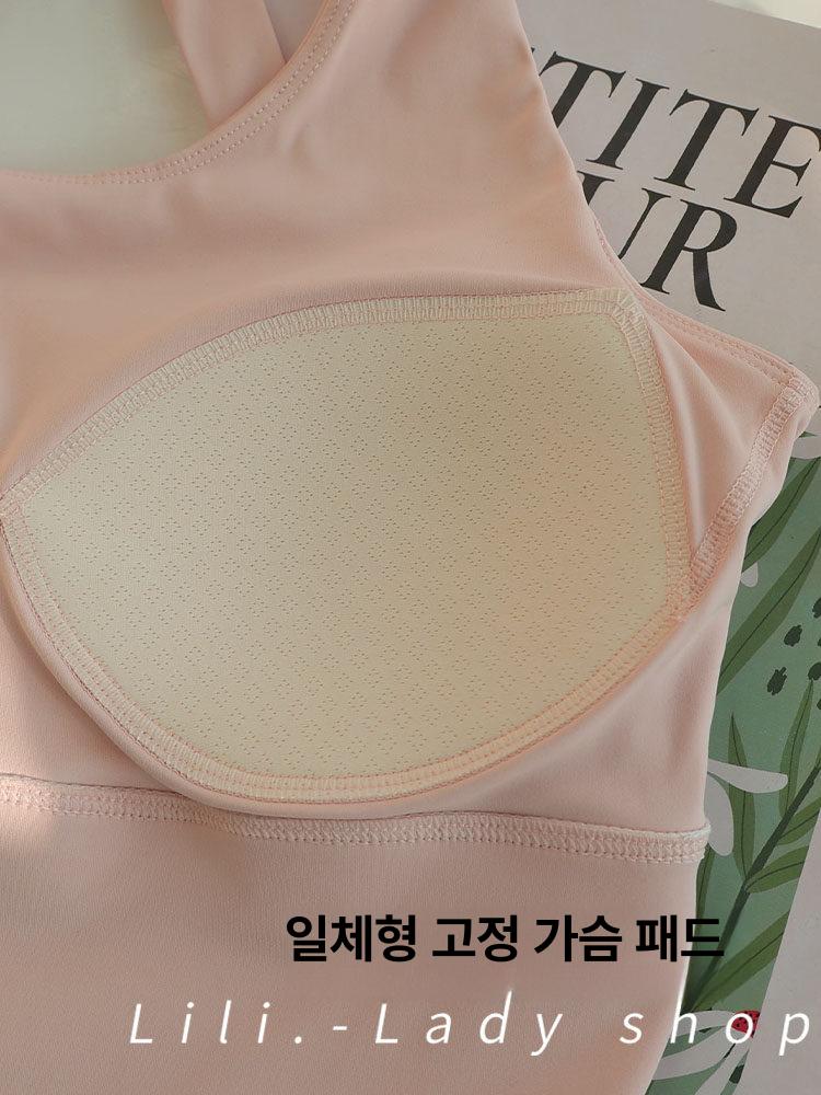 필라테스 나시 브라탑 민소매 요가 홈트 탱크탑 폴웨어 스포츠탑 41 - 상세 이미지 4