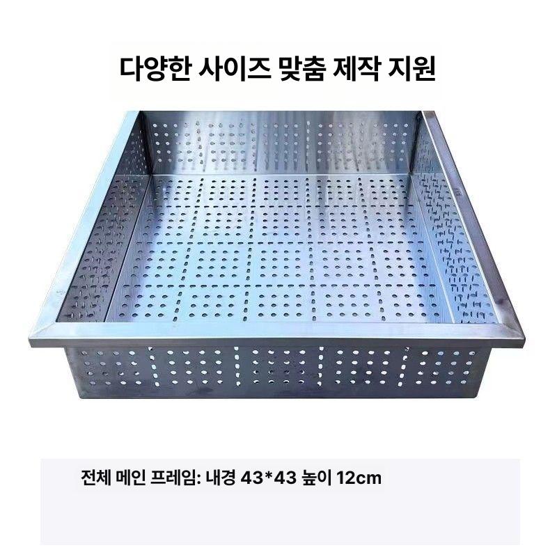 바닥 두부틀 판 상품 제조 트레이 스테인레스 43x43 높이 24 (두부) - 상세 이미지 3