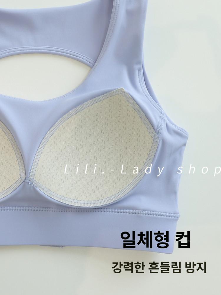 필라테스 나시 브라탑 민소매 요가 홈트 탱크탑 폴웨어 스포츠탑 09 - 상세 이미지 4