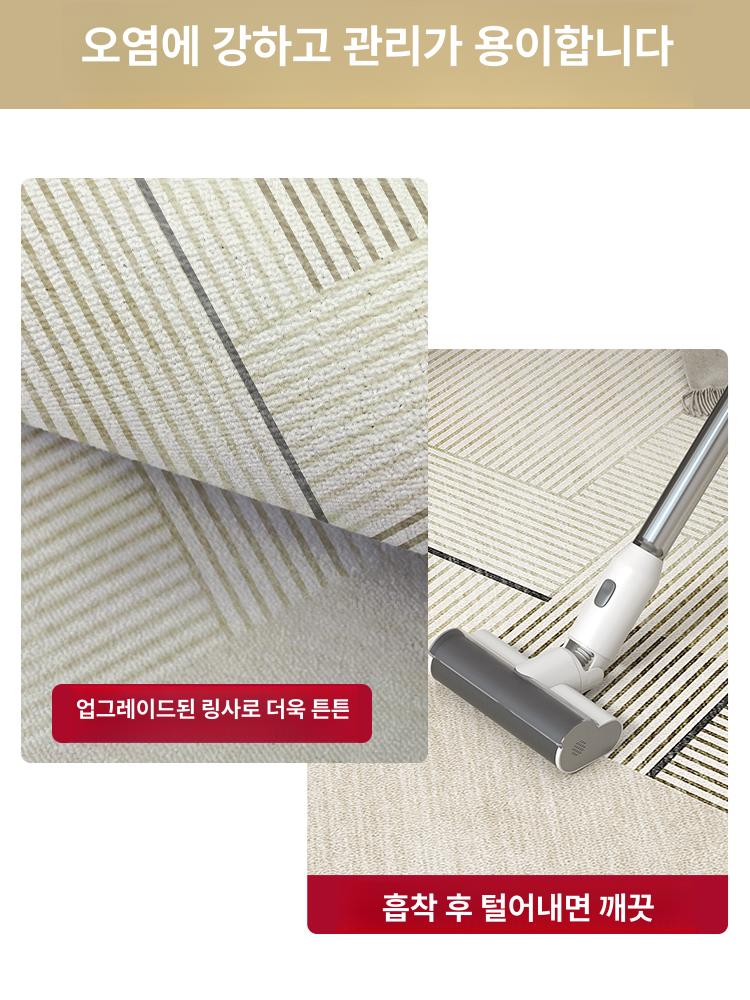 카페트 소파 멍석 매트 사이잘삼 북유럽 러그 빈티지 린넨 거실 바닥 장식용 카펫 보류 - 상세 이미지 3