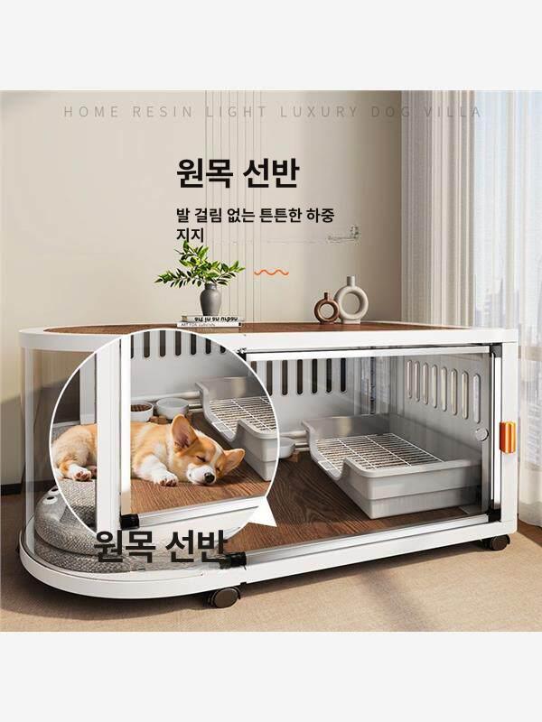 고급 반려견 펜트하우스 럭셔리 강아지 별장 모던 투명 중형견 소형견 원목 반려동물 편안함 - 상세 이미지 4