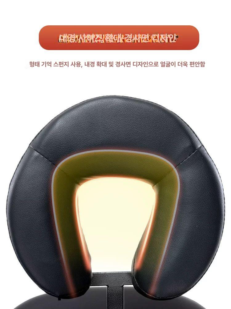 프리미엄 마사지의자 타투 안마 작업 폴딩체어 물리치료 차콜블랙 기본구성 - 상세 이미지 4