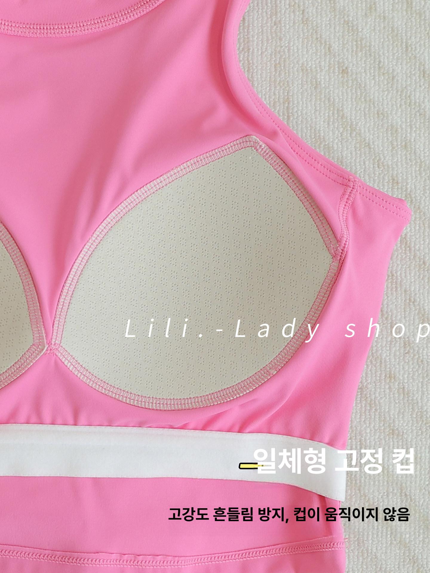 필라테스 나시 브라탑 민소매 요가 홈트 탱크탑 폴웨어 스포츠탑 10 - 상세 이미지 4