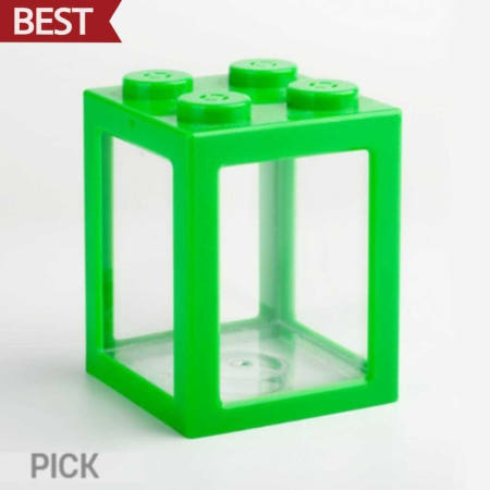 [미니 어항] 21 LED 직사각 블럭어항 연두 PVC 소형어 사육 케이스 픽앤코401