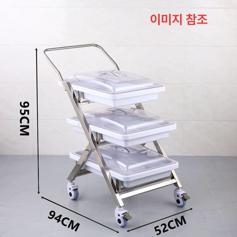 병원 트레이 수술실 치과 수납 드레싱 무빙 카트 스텐 두꺼운 싱글 45x35cm 완제품 배송 - 상세 이미지 2