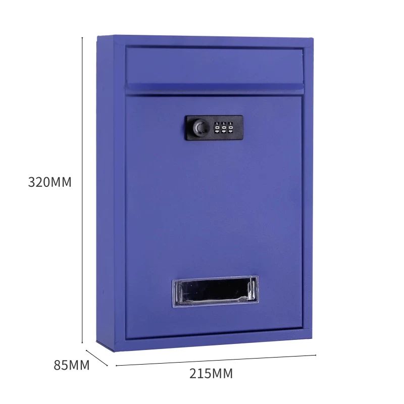 벽걸이우체통 벽걸이 우체통 사서함 비밀번호 철제 방수 우편함 야외 잠금 전원주택 편지함 - 상세 이미지 2