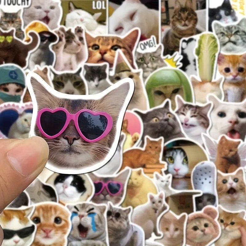 고양이 스티커 100P 다꾸 폰꾸 핸드폰 노트북 폰 캐리어 다이어리 꾸미기 데코 밈 스티커 - 상세 이미지 3