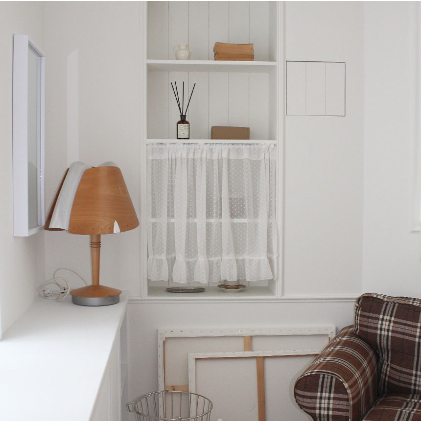 ドット柄 シアーカフェカーテン｜40×150cm – 1acspaces