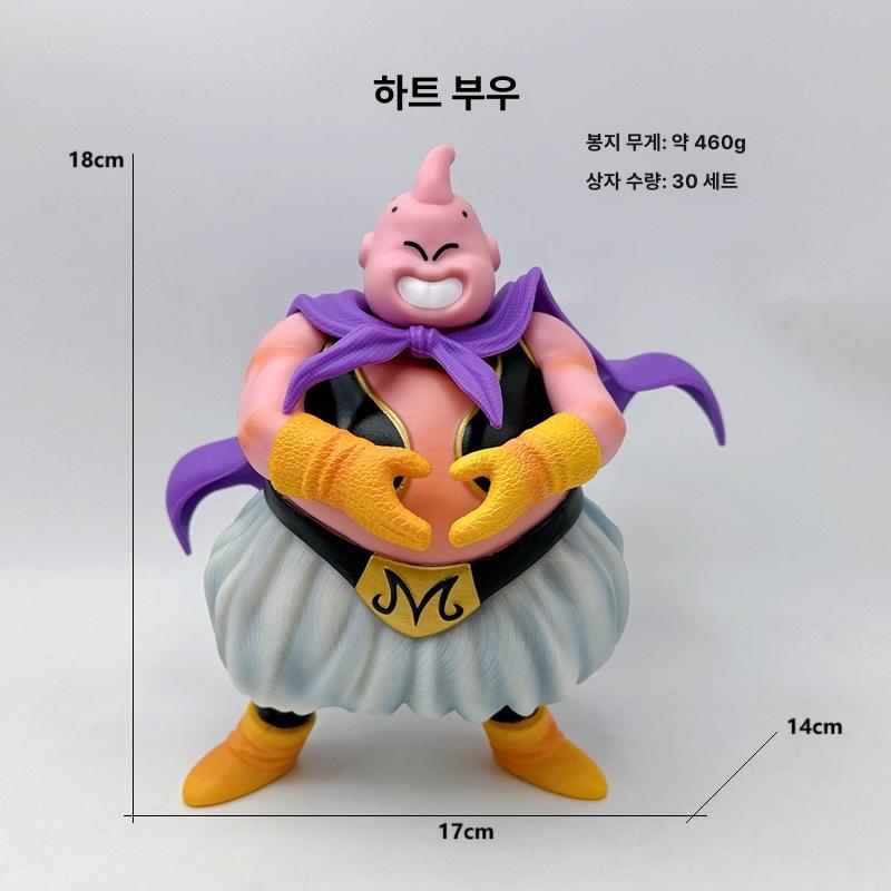 드래곤볼피규어 마인부우 사탄 손오공 착한 베지터 선물 장식용 피규어 20.6cm 슈퍼맨 부우 - 상세 이미지 4
