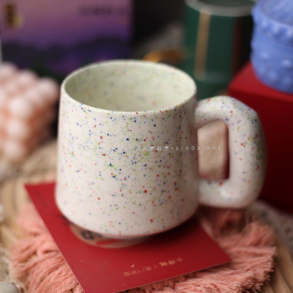 칩스앤데일 MUG 칩스 머그컵 도트 믹스 뚜껑 미노야끼 4종 컬러 12종 CHIPS 잉크젯 500ML 머그 잉크젯 컬러 도트 500ML - 상세 이미지 2