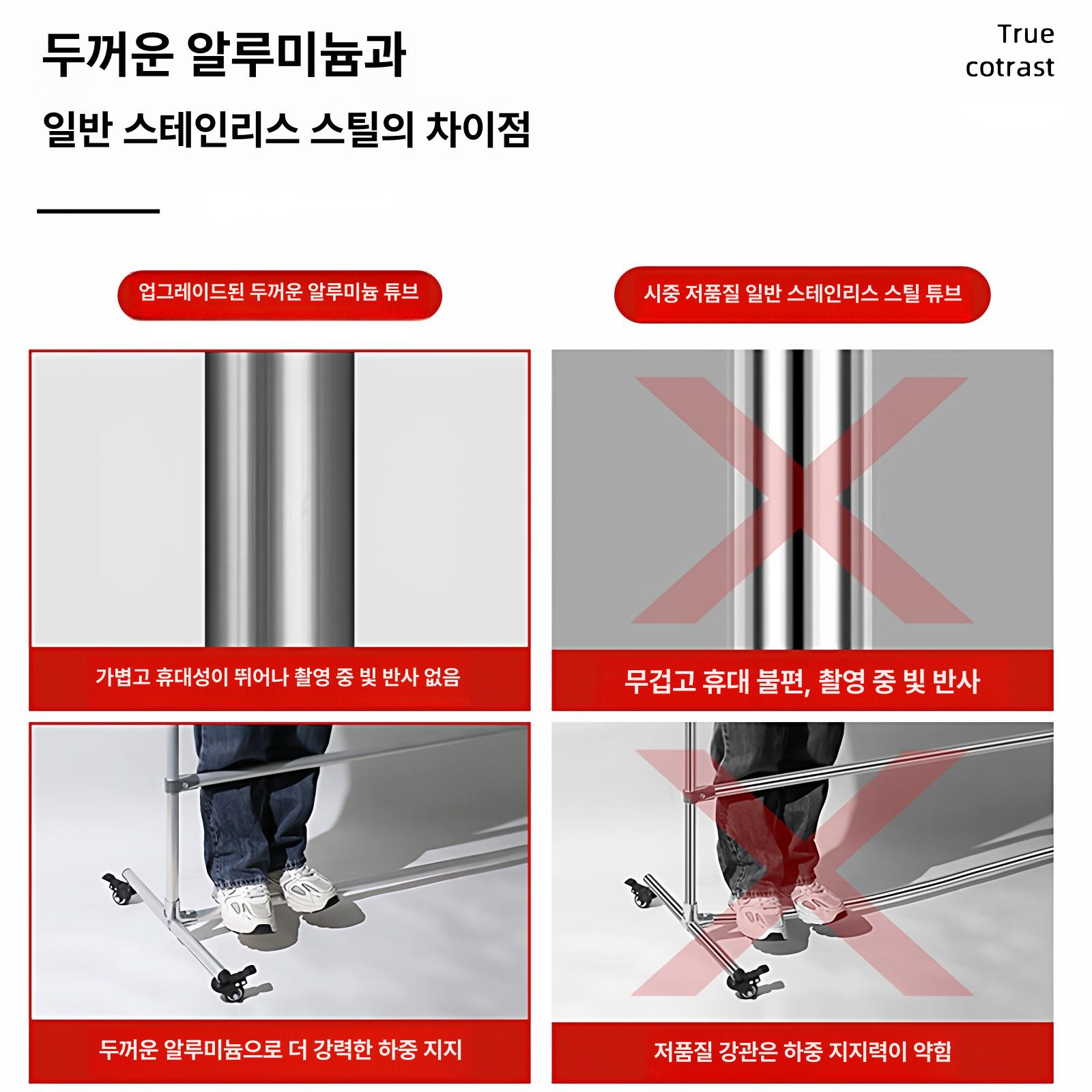 촬영 영상 대형 반사 시트지 리플렉터 판 거치대 스탠드 이동식 높이조절 1.9x2.4m - 상세 이미지 3