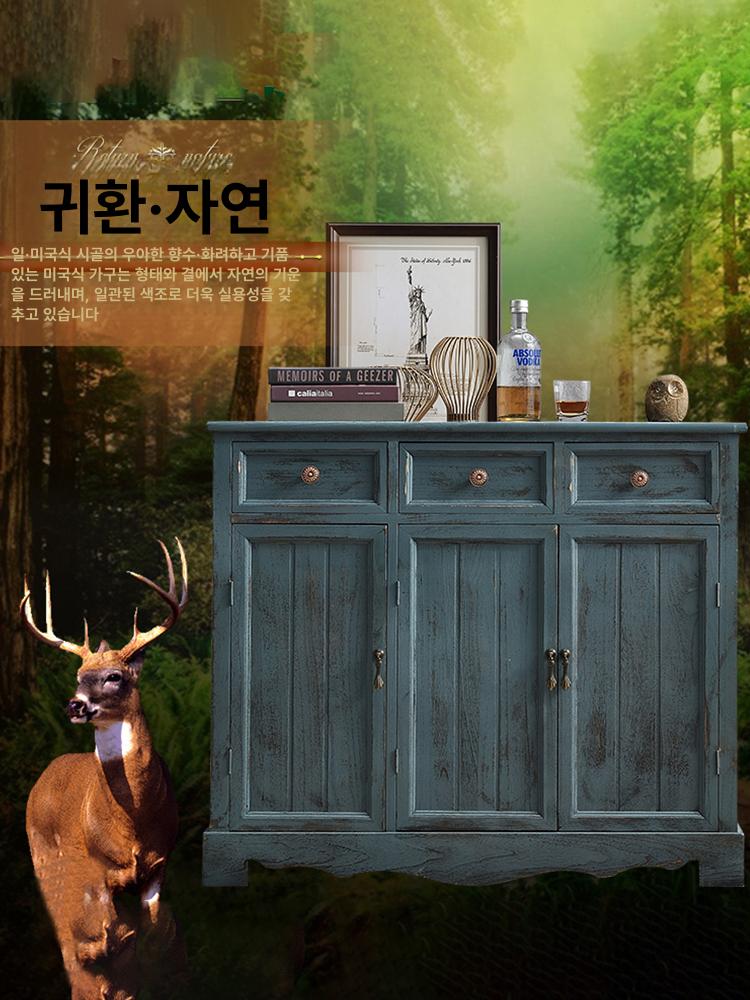 레트로 원목 안방서랍장 옷 빈티지 엔틱가구 현관 틈새 빈티지 워싱 화이트 2도어 프레임 구조 완전 조립 완료 - 상세 이미지 2