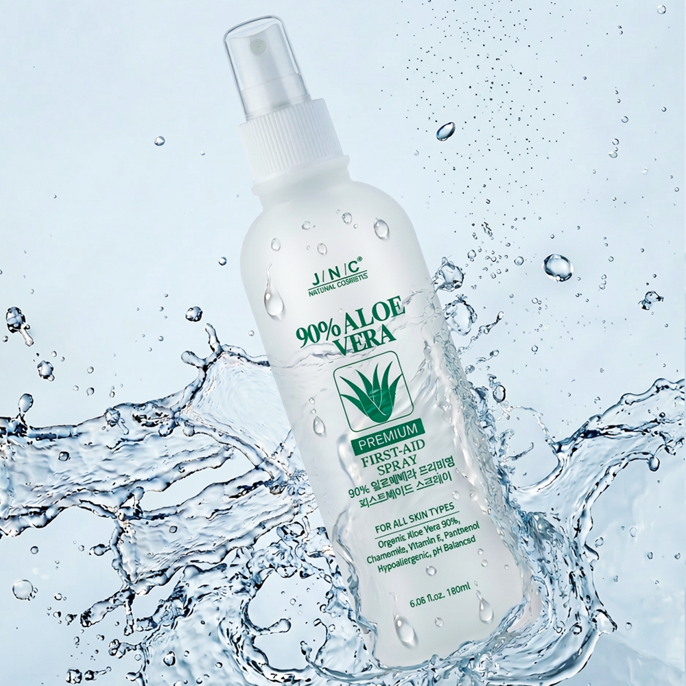JNC 90% 알로에베라 프리미엄 퍼스트에이드 수딩 스프레이 진정 보습 180ml - 상세 이미지 2