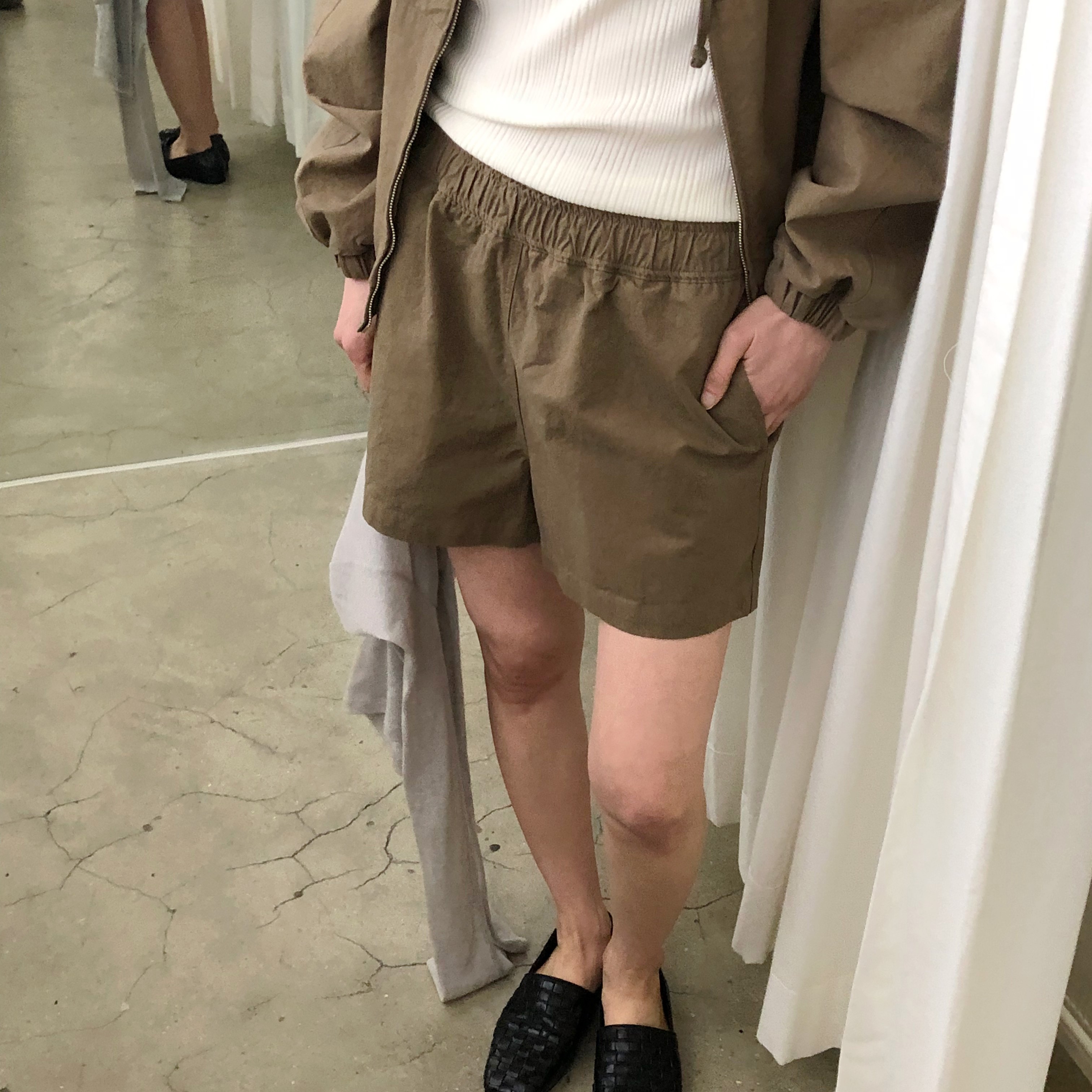여성 빈티지 쇼츠 새미 A라인 데일리 여자 반바지 - 상세 이미지 4