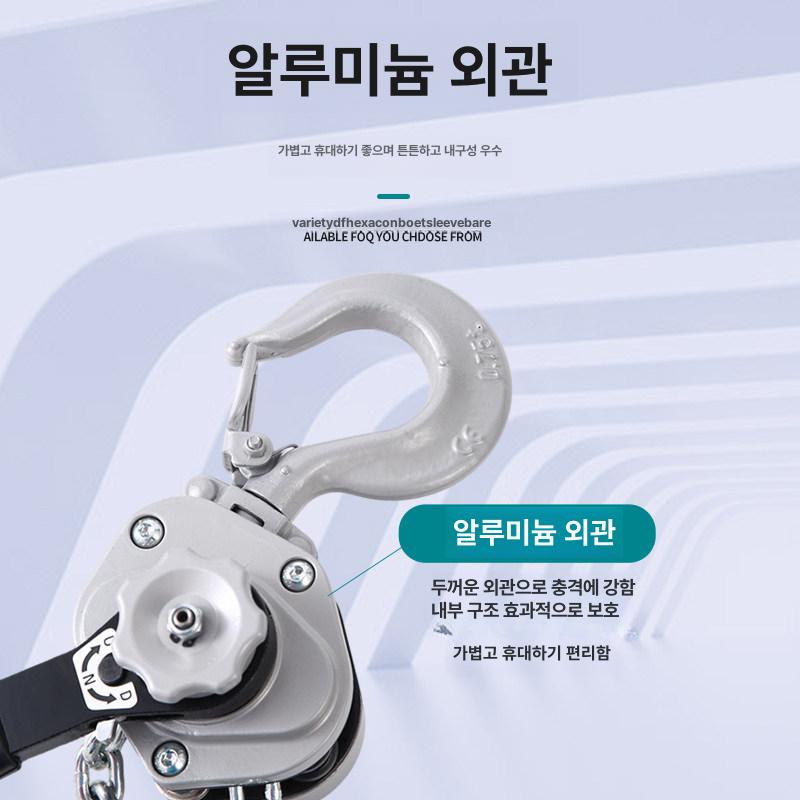 레바블럭 레버블럭 500kg 양정1.5m 미니 호이스트 방지 블럭 레바 체인블럭 모형 - 상세 이미지 3