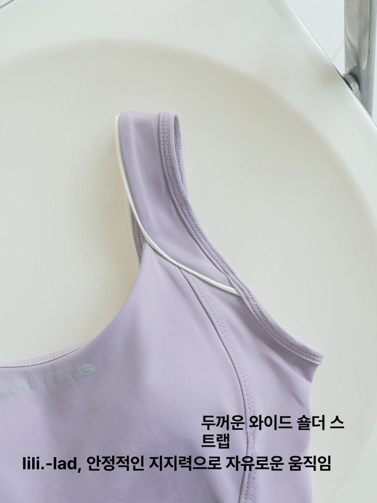 필라테스 나시 브라탑 민소매 요가 홈트 탱크탑 폴웨어 스포츠탑 08 - 상세 이미지 5