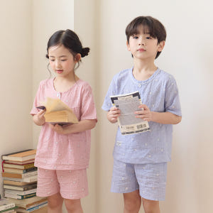 투위 여름잠옷 반팔 무형광 가족잠옷 순면 커플 신혼부부 파자마 착용 후기 | 사이즈/핏 총정리 - 상품 이미지 2
