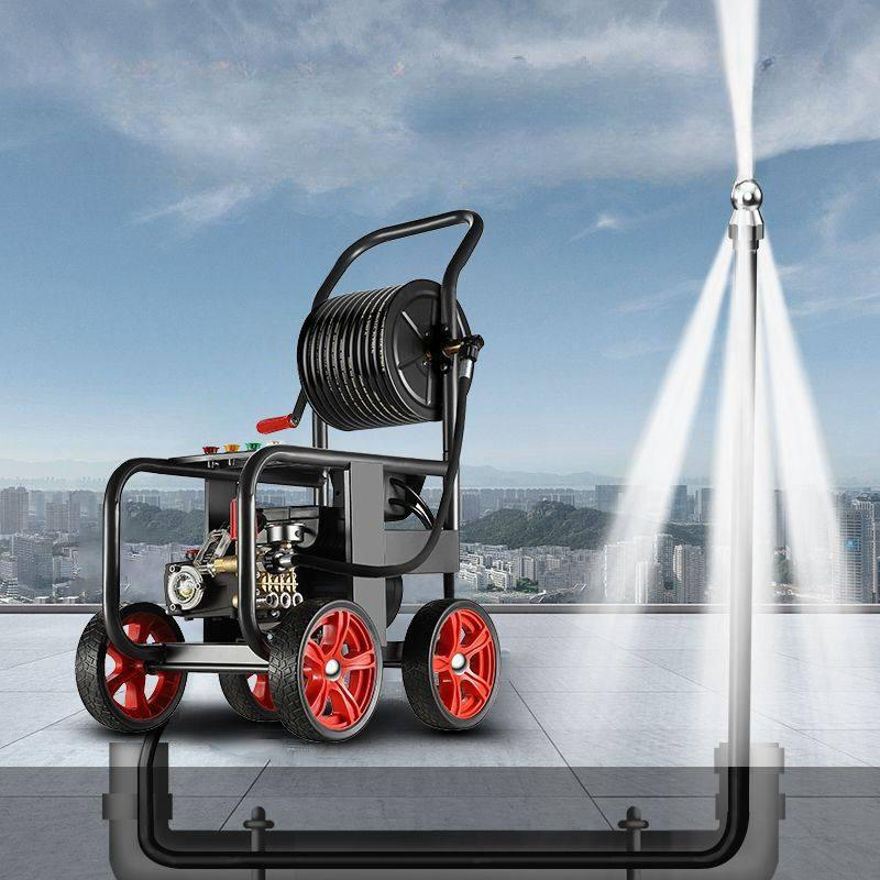 고압 세척기 하수구 배관 물쥐 청소 노즐 가정용 상업용 가변 3.5kw 50-110mm - 상품 이미지
