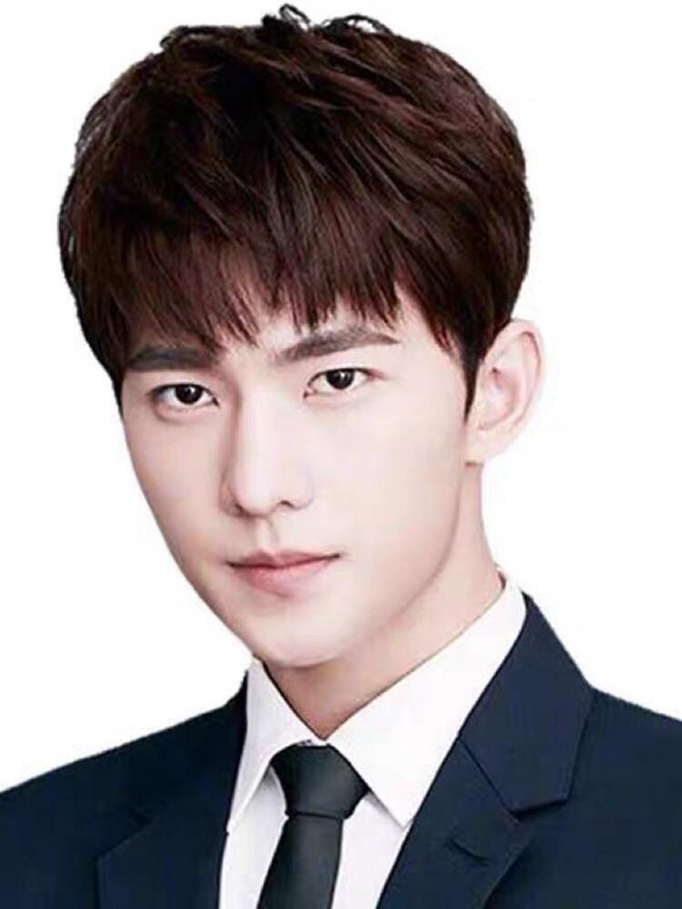 인모 남자 부분 가발 헤어라인 남자 앞머리 가발 똑딱이 - 상세 이미지 2